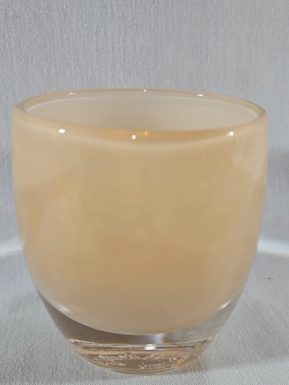 Pre-Triskelion Glassybaby Creamy Peach Votive Candle Holder, #2